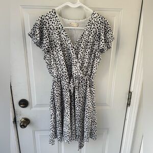 Altar’d State women’s black and white dotted midi dress